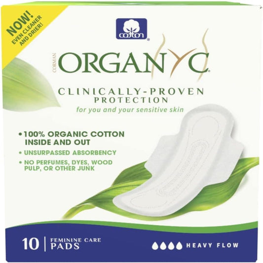 Organyc 100% Organic Cotton Sanitary Pads Heavy Flow