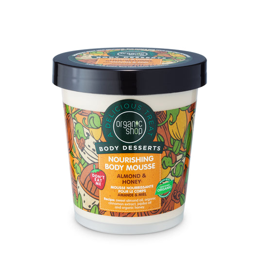 Organic Shop Body Desserts Almond & Honey Milk Reviving Body Scrub, 450 ml