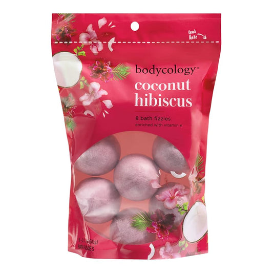 BODYCOLOGY Coconut Hibiscus Bath Fizzies 8 Balls, 60 g