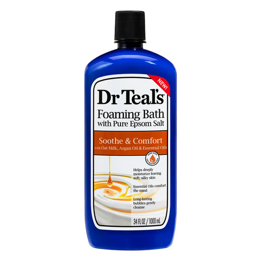 Dr Teal's Foaming Bath With Pure Epsom Salt Oat Milk &amp; Argan Oil 1000ml