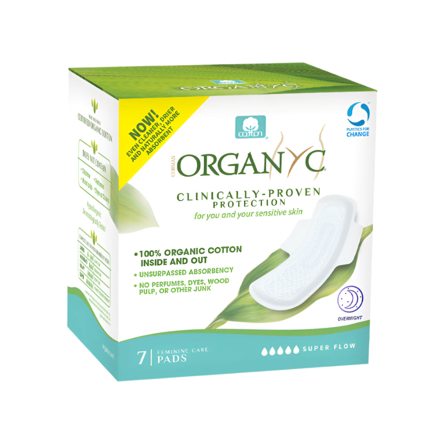 Organyc Overnight Protection Pads Maximum Coverage