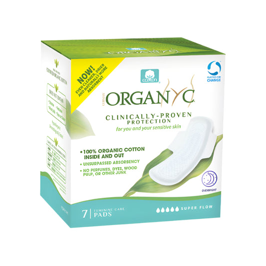 Organyc Overnight Protection Pads Maximum Coverage