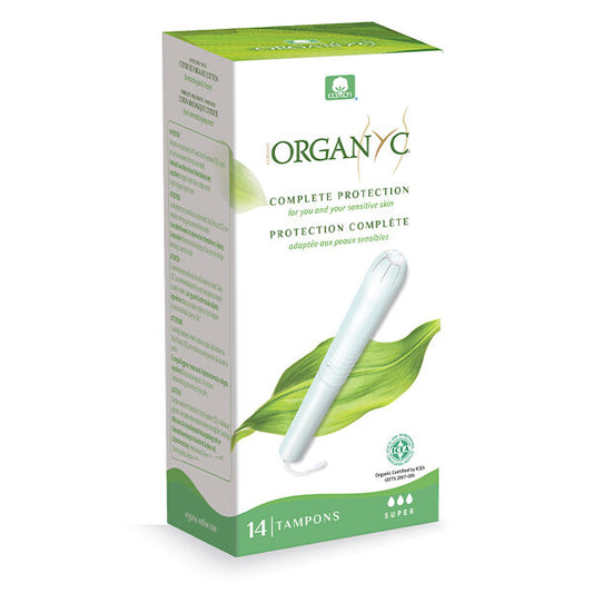 Organyc 100% Organic Cotton Tampons With Cardboard Applicator Super